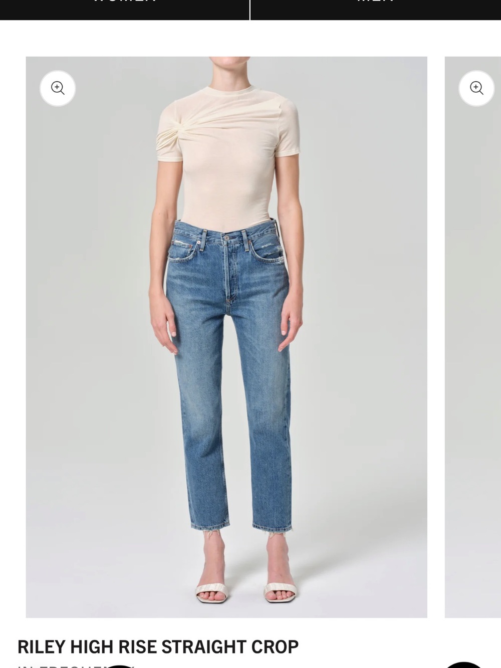 Agolde Riley High Rise Straight Crop Jeans - Picture 7 of 8